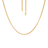22k Yellow Gold Square Ball Chain measuring 2mm width x 24 inch length